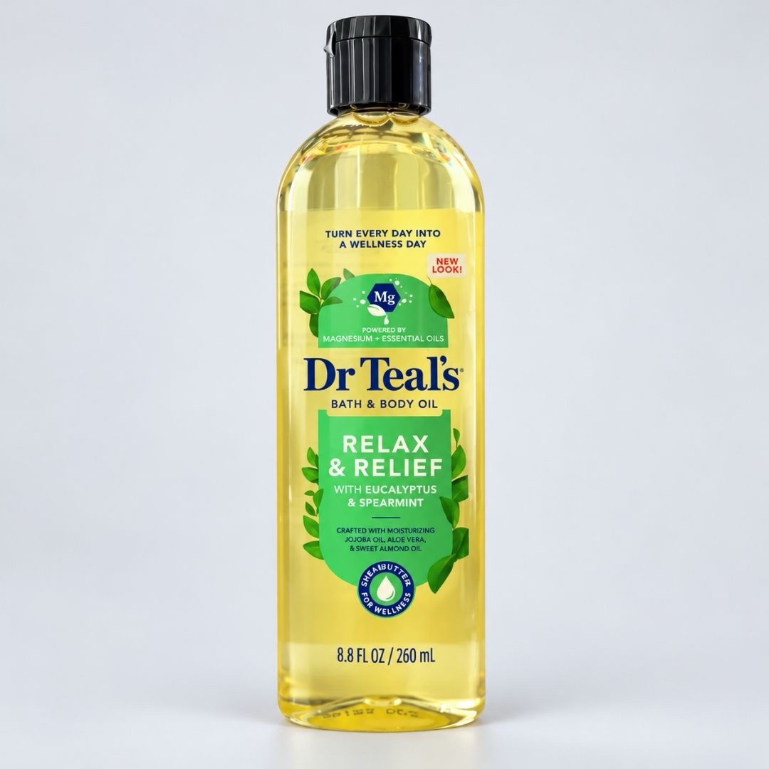 dr-teals-relax-relief-bath-body-oil-eucalyptus-spearmint-260-ml-hexagon-shape-fiberglass-planters-50cm-in-height-19-6 Dr Teal’s Relax & Relief Bath & Body Oil – Eucalyptus & Spearmint (260 mL) - Image 1