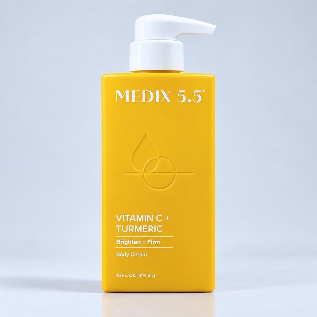 medix-5-5-vitamin-c-turmeric-brighten-firm-body-cream-444-ml-2-2 MEDIX 5.5 Vitamin C + Turmeric Lotion - Image 1